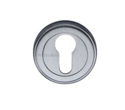 Heritage Brass Euro Profile Key Escutcheon, Satin Chrome -