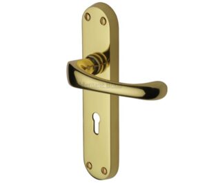 Heritage Brass Gloucester Polished Brass Door Handles (sold in pairs)