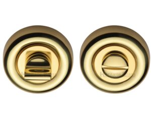 Heritage Brass Round 53mm Diameter Turn & Release, Polished Brass -