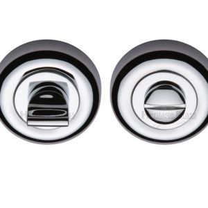 Heritage Brass Round 53mm Diameter Turn & Release, Polished Chrome –