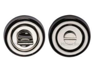 Heritage Brass Round 53mm Diameter Turn & Release, Polished Nickel -