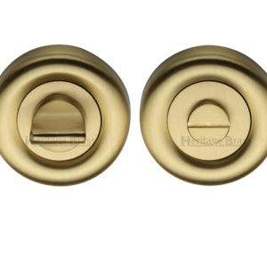 Heritage Brass Round 53mm Diameter Turn & Release, Satin Brass
