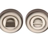 Heritage Brass Round 53mm Diameter Turn & Release, Satin Nickel