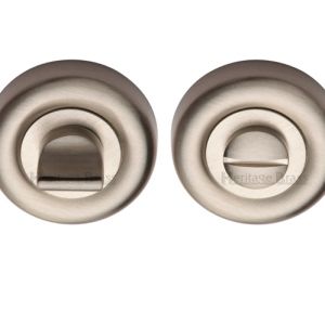 Heritage Brass Round 53mm Diameter Turn & Release, Satin Nickel –