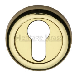 Heritage Brass Euro Profile Key Escutcheon, Polished Brass -