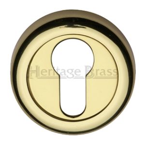 Heritage Brass Euro Profile Key Escutcheon, Polished Brass -