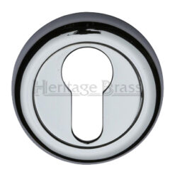 Heritage Brass Euro Profile Key Escutcheon, Polished Chrome -