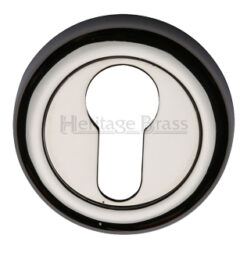 Heritage Brass Euro Profile Key Escutcheon, Polished Nickel -