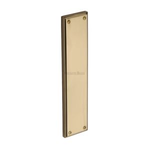 Heritage Brass Raised Fingerplate (282mm x 63mm), Polished Brass Finish