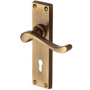 Heritage Brass Bedford Antique Brass Door Handles (sold in pairs)
