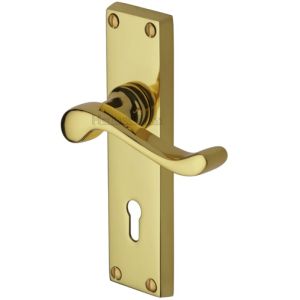 Heritage Brass Bedford Polished Brass Door Handles (sold in pairs)
