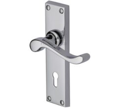 Heritage Brass Bedford Polished Chrome Door Handles (sold in pairs)