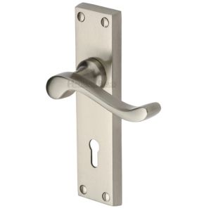 Heritage Brass Bedford Satin Nickel Door Handles(sold in pairs)