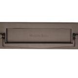 Heritage Brass Postal Knocker Letter Plate (254mm x 79mm), Matt Bronze