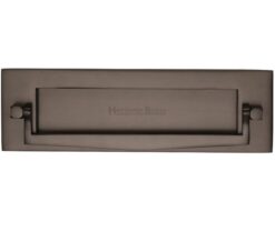 Heritage Brass Postal Knocker Letter Plate (254mm x 79mm), Matt Bronze