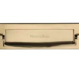 Heritage Brass Postal Knocker Letter Plate (254mm x 79mm), Polished Brass