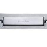 Heritage Brass Postal Knocker Letter Plate (254mm x 79mm), Satin Chrome