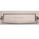 Heritage Brass Postal Knocker Letter Plate (254mm x 79mm), Satin Nickel