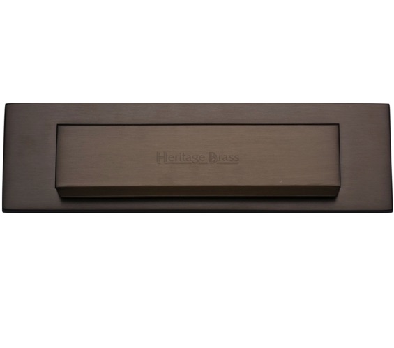 Heritage Brass Gravity Flap Letter Plate (280mm x 80mm), Matt Bronze