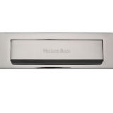 Heritage Brass Gravity Flap Letter Plate (280mm x 80mm), Polished Nickel