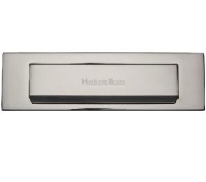 Heritage Brass Gravity Flap Letter Plate (280mm x 80mm), Polished Nickel