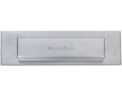 Heritage Brass Gravity Flap Letter Plate (280mm x 80mm), Satin Chrome