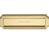 Heritage Brass Gravity Letter Plate (280mm x 78mm), Polished Brass