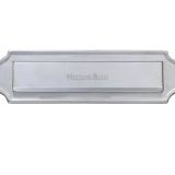 Heritage Brass Gravity Flap Letter Plate (280mm x 80mm), Satin Chrome