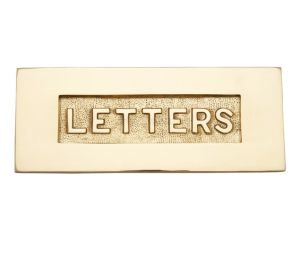 Heritage Brass Letters Embossed Letter Plate (254mm x 101mm), Polished Brass