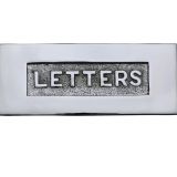 Heritage Brass Letters Embossed Letter Plate (254mm x 101mm), Polished Chrome