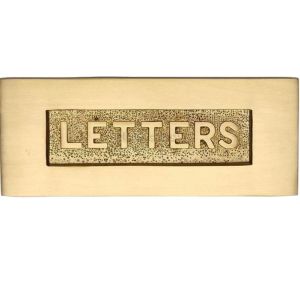 Heritage Brass Letters Embossed Letter Plate (254mm x 101mm), Satin Brass
