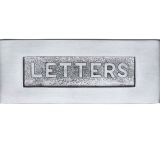 Heritage Brass Letters Embossed Letter Plate (254mm x 101mm), Satin Chrome