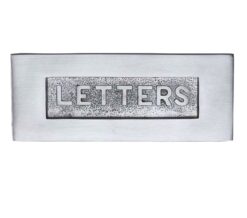 Heritage Brass Letters Embossed Letter Plate (254mm x 101mm), Satin Chrome