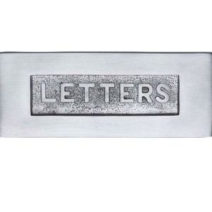Heritage Brass Letters Embossed Letter Plate (254mm x 101mm), Satin Chrome