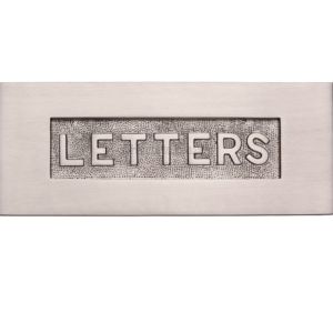Heritage Brass Letters Embossed Letter Plate (254mm x 101mm), Satin Nickel