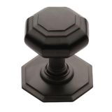 Heritage Brass Octagonal Tiered Centre Door Knob, Matt Bronze