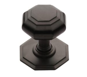 Heritage Brass Octagonal Tiered Centre Door Knob, Matt Bronze