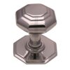 Heritage Brass Octagonal Tiered Centre Door Knob, Polished Chrome