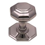 Heritage Brass Octagonal Tiered Centre Door Knob, Polished Chrome