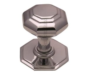 Heritage Brass Octagonal Tiered Centre Door Knob, Polished Chrome
