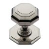 Heritage Brass Octagonal Tiered Centre Door Knob, Polished Nickel