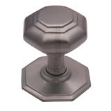 Heritage Brass Octagonal Tiered Centre Door Knob, Satin Chrome