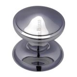 Heritage Brass Round Centre Door Knob, Polished Chrome
