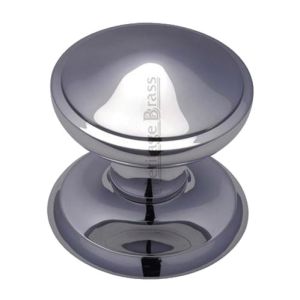 Heritage Brass Round Centre Door Knob, Polished Chrome