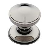 Heritage Brass Round Centre Door Knob, Polished Nickel