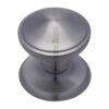 Heritage Brass Round Centre Door Knob, Satin Chrome