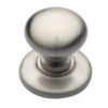 Heritage Brass Round Centre Door Knob, Satin Nickel