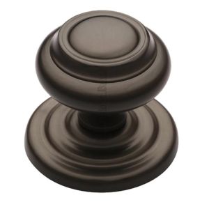Heritage Brass Round Centre Door Knob, Matt Bronze