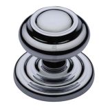 Heritage Brass Round Centre Door Knob, Polished Chrome