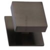 Heritage Brass Square Centre Door Knob, Matt Bronze